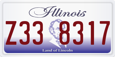 IL license plate Z338317
