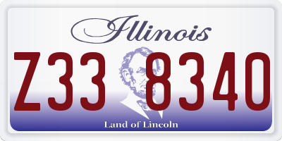 IL license plate Z338340