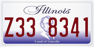 IL license plate Z338341