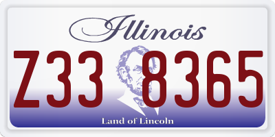 IL license plate Z338365