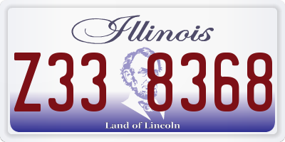 IL license plate Z338368