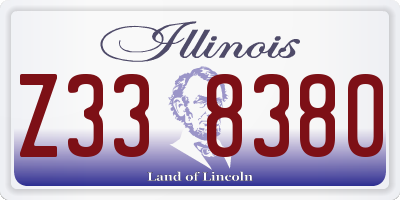 IL license plate Z338380