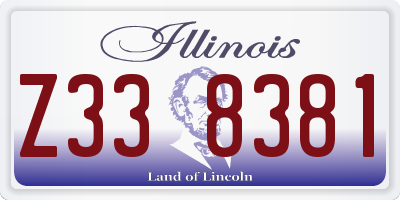 IL license plate Z338381