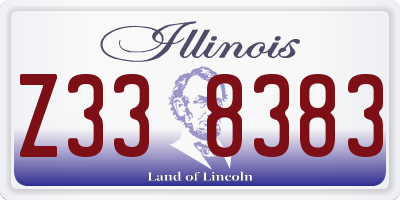 IL license plate Z338383