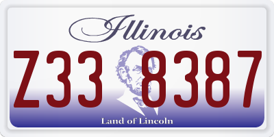 IL license plate Z338387