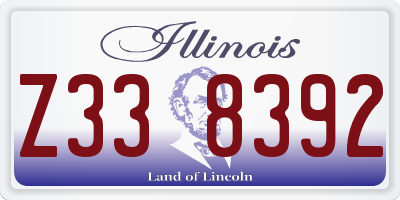 IL license plate Z338392