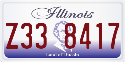 IL license plate Z338417