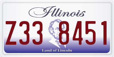 IL license plate Z338451