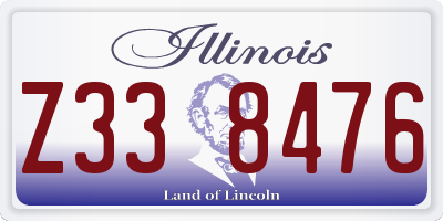 IL license plate Z338476