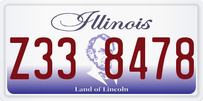 IL license plate Z338478
