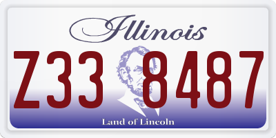 IL license plate Z338487