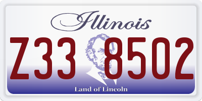 IL license plate Z338502