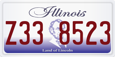 IL license plate Z338523