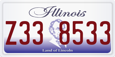 IL license plate Z338533