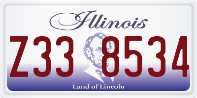 IL license plate Z338534