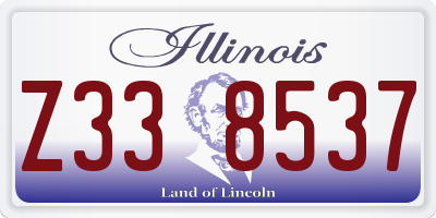 IL license plate Z338537