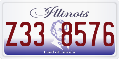 IL license plate Z338576