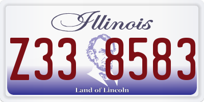IL license plate Z338583