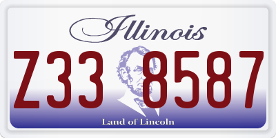 IL license plate Z338587