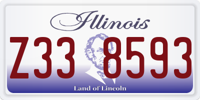IL license plate Z338593