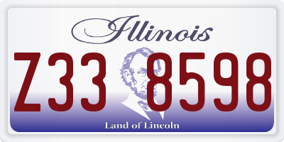 IL license plate Z338598