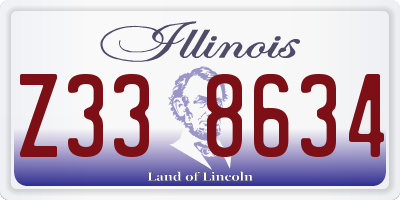 IL license plate Z338634