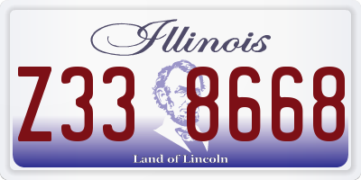IL license plate Z338668