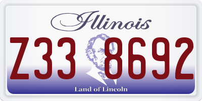IL license plate Z338692