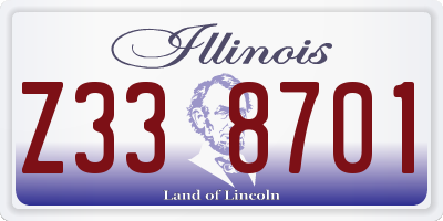 IL license plate Z338701