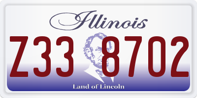 IL license plate Z338702