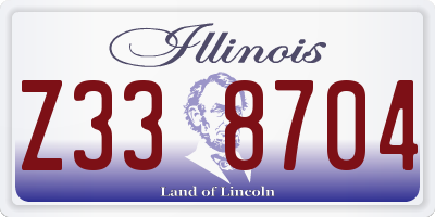 IL license plate Z338704