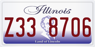 IL license plate Z338706