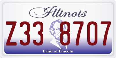 IL license plate Z338707