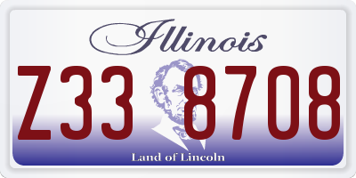 IL license plate Z338708