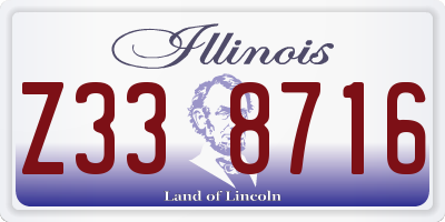 IL license plate Z338716