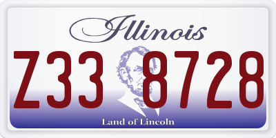 IL license plate Z338728