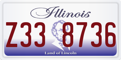 IL license plate Z338736