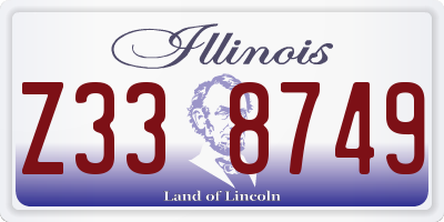 IL license plate Z338749