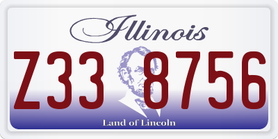 IL license plate Z338756