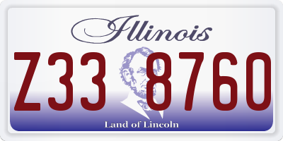 IL license plate Z338760
