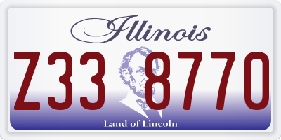 IL license plate Z338770