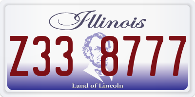 IL license plate Z338777
