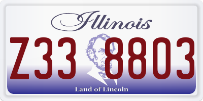 IL license plate Z338803