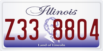 IL license plate Z338804