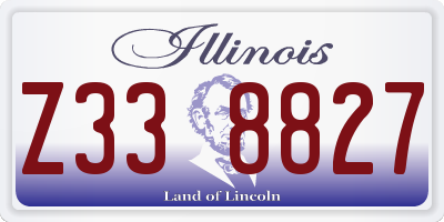 IL license plate Z338827