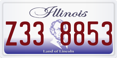 IL license plate Z338853