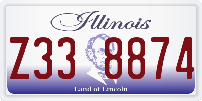 IL license plate Z338874