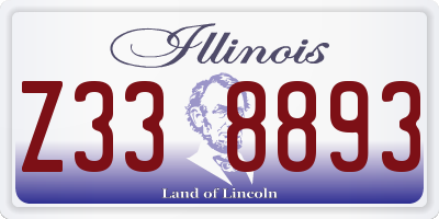 IL license plate Z338893
