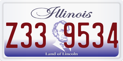 IL license plate Z339534