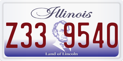 IL license plate Z339540